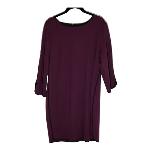 NWT‎ Cynthia Rowley Maroon Shift Dress Sz12 - Picture 4 of 10